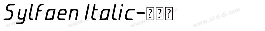 Sylfaen Italic字体转换